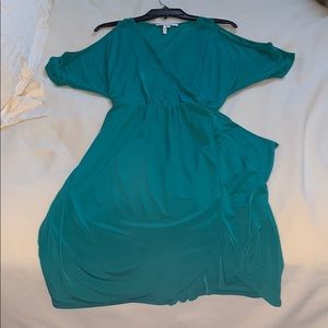 Aqua Cold Shoulder Max and Cleo Dress